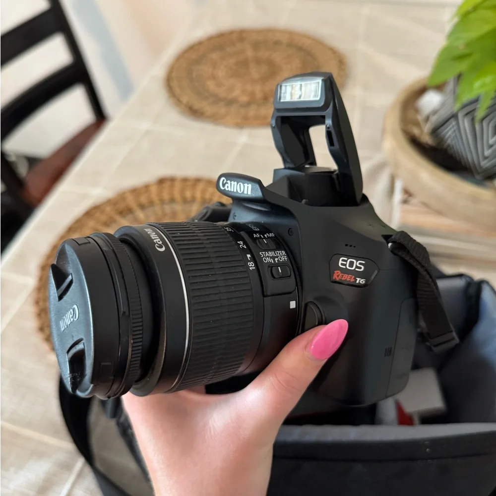 Canon Black Digital Camera with Zoom Lens (Not shown)